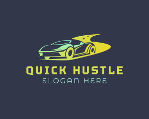 Fast Drag Race Car logo design