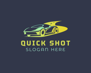 Fast Drag Race Car logo design