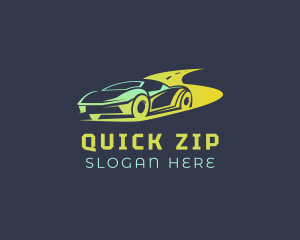 Fast Drag Race Car logo design