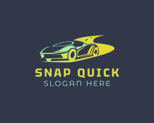 Fast Drag Race Car logo design