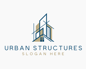 Building Contractor Architecture logo design