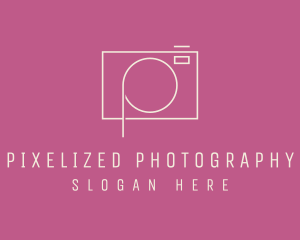 Photography Camera Minimalist Letter P  logo design