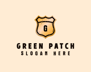 Grunge Shield Signage logo