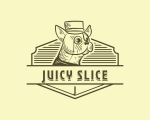 Bulldog Monocle Pet logo design