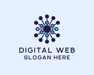 Digital Web Circuit logo design