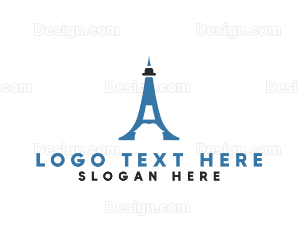 Eiffel Tower Tourism Logo