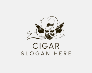 Hipster Vape Smoke logo design