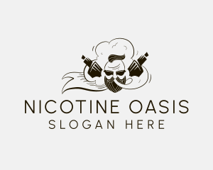 Hipster Vape Smoke logo design