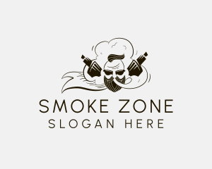 Hipster Vape Smoke logo design