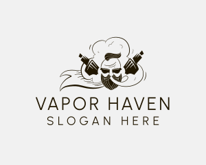 Hipster Vape Smoke logo design