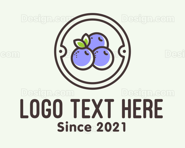 Blueberry Farm Badge Logo