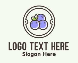 Blueberry Farm Badge Logo