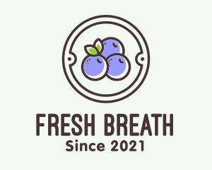 Blueberry Farm Badge logo design