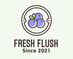 Blueberry Farm Badge logo design