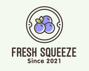 Blueberry Farm Badge logo design