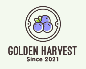 Blueberry Farm Badge logo design