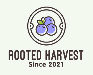 Blueberry Farm Badge logo design