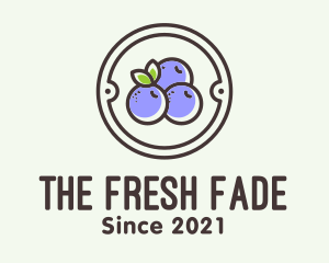 Blueberry Farm Badge logo design