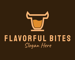  Bull Coffee Drink logo design