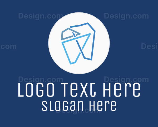 Modern Geometric Tooth Logo