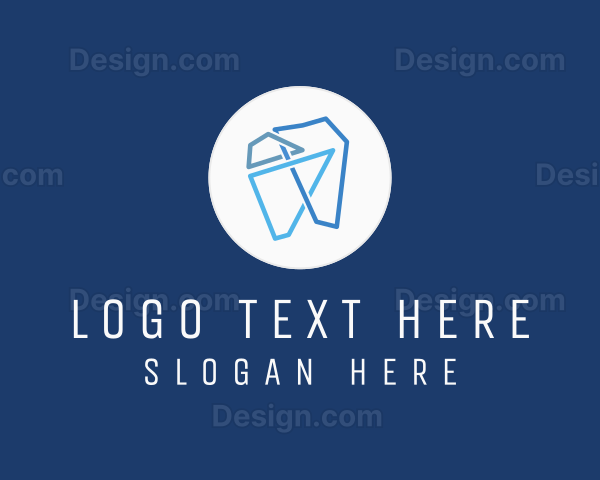 Modern Geometric Tooth Logo