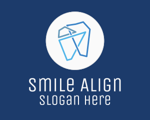 Modern Geometric Tooth logo