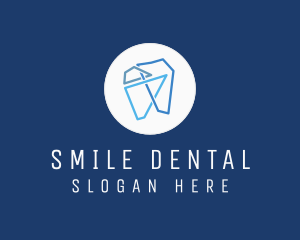 Modern Geometric Tooth logo design