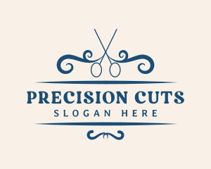 Grooming Salon Scissors logo design