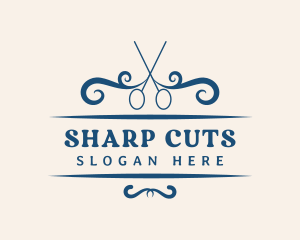 Grooming Salon Scissors logo design