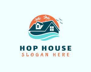 Beach House Summer logo design