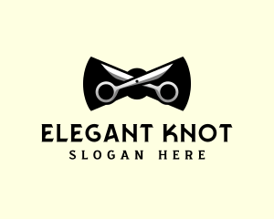 Scissor Bowtie Grooming logo design