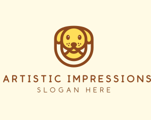 Cute Puppy Dog logo design