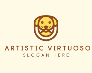 Cute Puppy Dog logo design