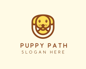 Cute Puppy Dog logo design