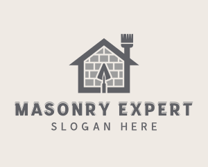 Masonry House Brick logo design