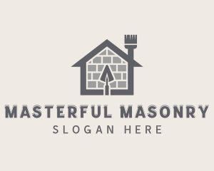 Masonry House Brick logo design