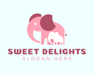 Lovely Elephant Family Logo