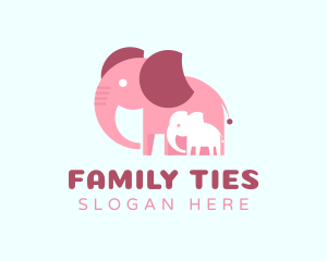 Lovely Elephant Family logo design