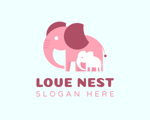 Lovely Elephant Family logo design