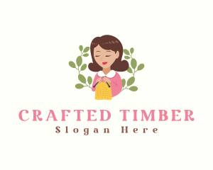 Knit Crochet Lady logo design