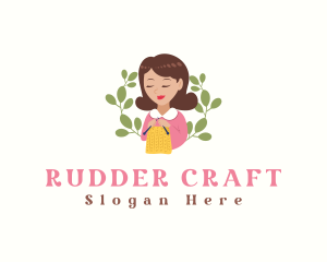 Knit Crochet Lady logo design