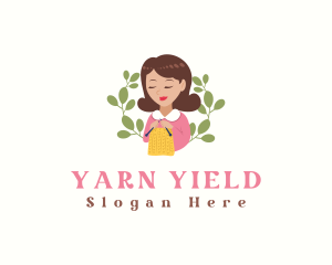 Knit Crochet Lady logo design