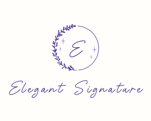 Elegant Floral Wreath logo design