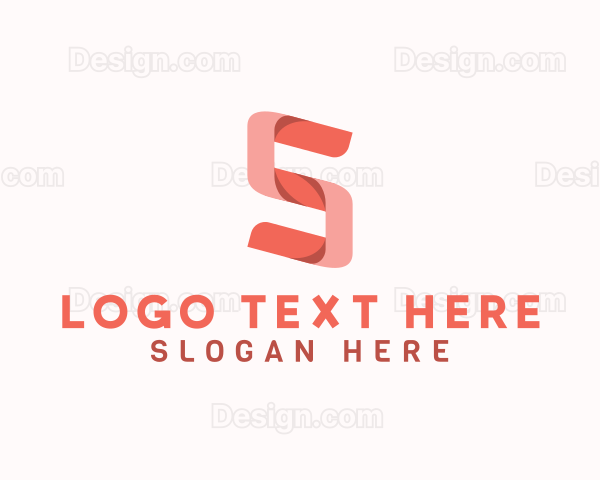 3D Ribbon Media Letter S Logo