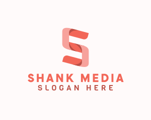 3D Ribbon Media Letter S  logo design