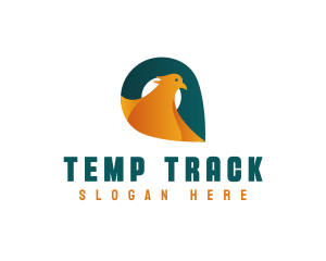 Bird Tracking Pin logo design