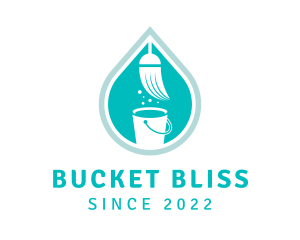 Broom Bucket House Cleaning logo design