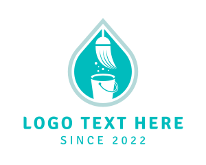Neat - Broom Bucket House Cleaning logo design