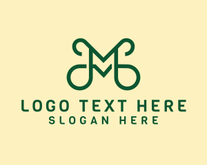 Creative Green Letter M logo