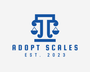 Legal Pillar Scale logo design